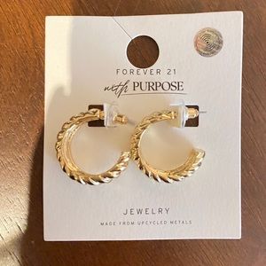 Forever 21 gold hoop earrings